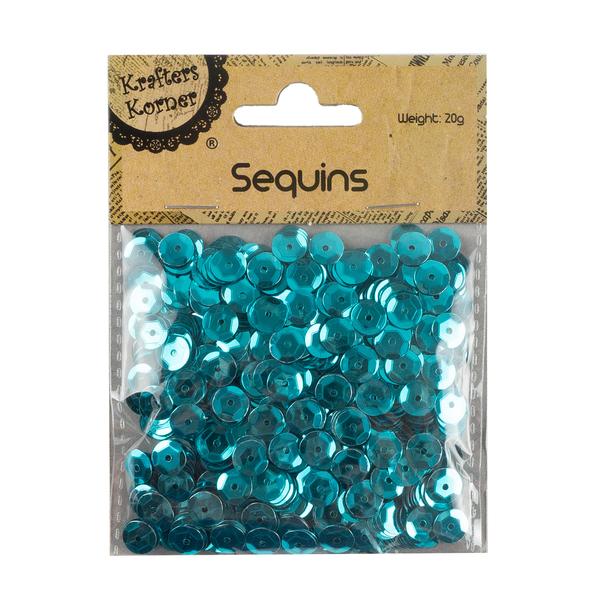 Sequin Round Laser 20gm Light Blue